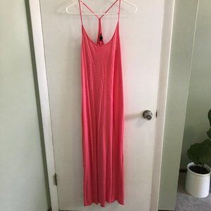 H&M - Basic Racerback Maxi Dress in hot pink